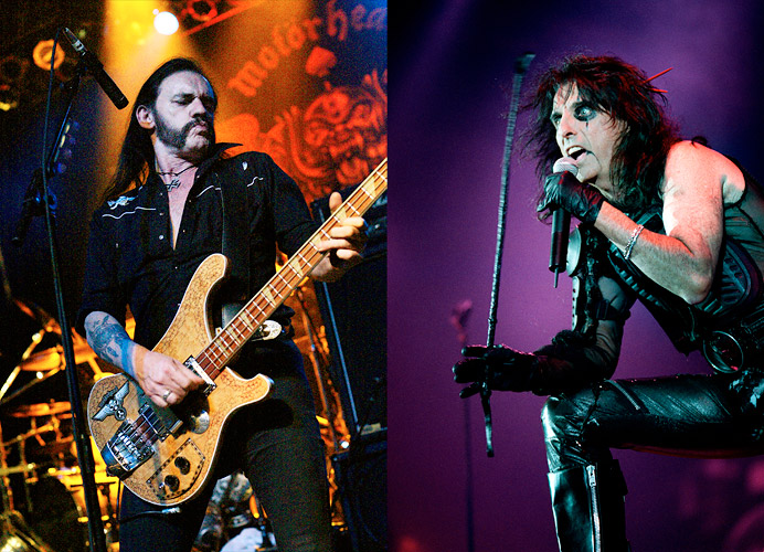 Lemmy Kilmister i Mötörhead                                                                   Alice Cooper. Lemmy Kilmister, Mötörhead ,                                                                  Alice Cooper,